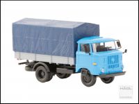 Hädl 121043-03 - TT - IFA W50L, mit Holzpritsche und Plane - hellblau